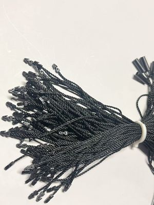 유니버설 블랙 헝그 태그 스트링 고정 장치 로고 무료 실린더 세 줄 나일론 로프