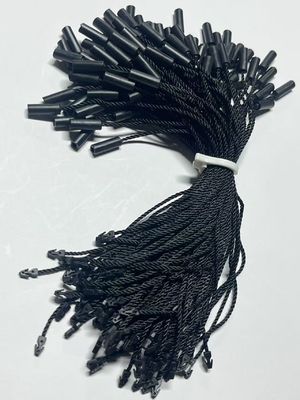 유니버설 블랙 헝그 태그 스트링 고정 장치 로고 무료 실린더 세 줄 나일론 로프