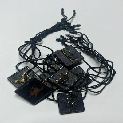 의류 스윙 가격 태그 고정장치 검은색 매달린 태그 스트링 OEM