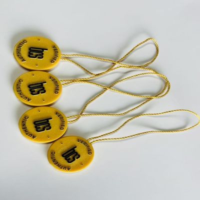 10 인치 노란색 플라스틱 태그 고정 루프 잠금 핀 옷에 태그